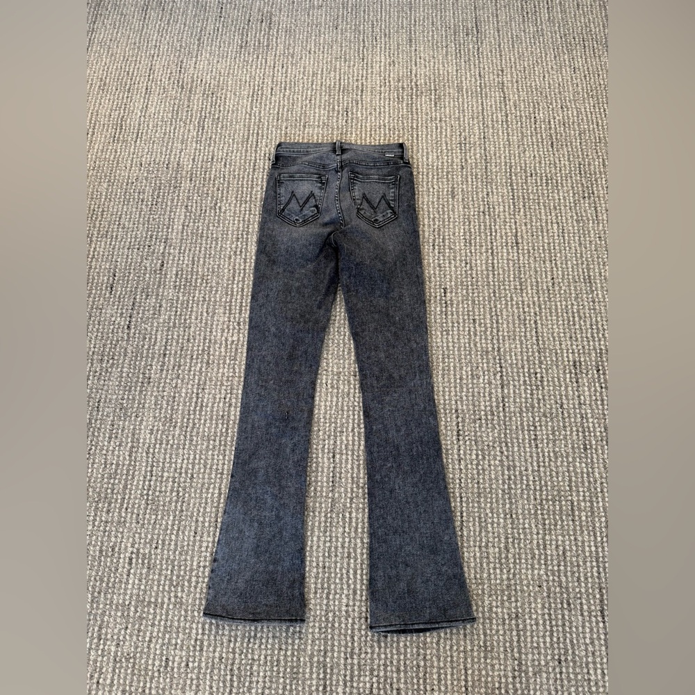 MOTHER Women's Dark Gray Flare Jeans